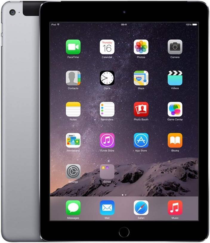 Apple iPad Air 2 16GB Cellular Space Gray Renewed