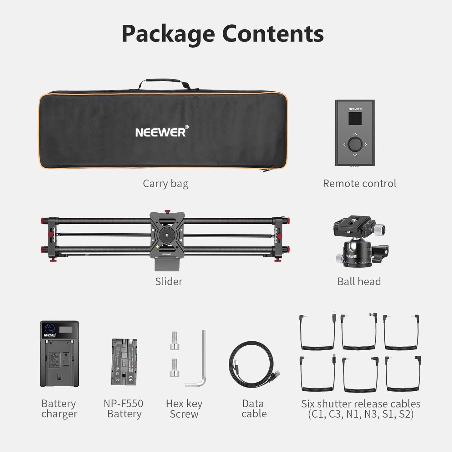 Neewer 10100220 Motorized 31.5" Camera Slider with Remote