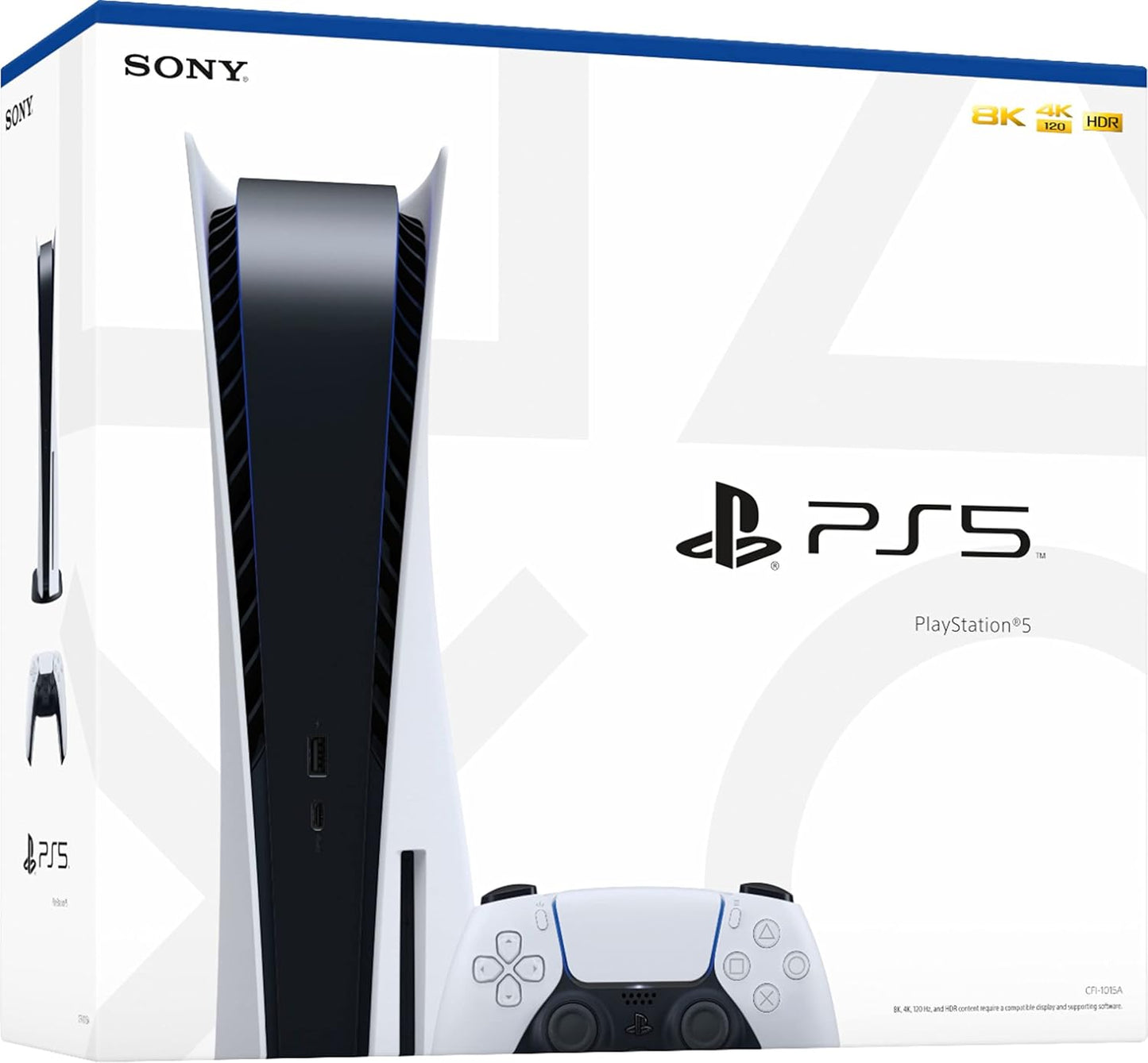 Sony Playstation 5 Disc Version: PS5 Console, 4K 120Hz Gaming