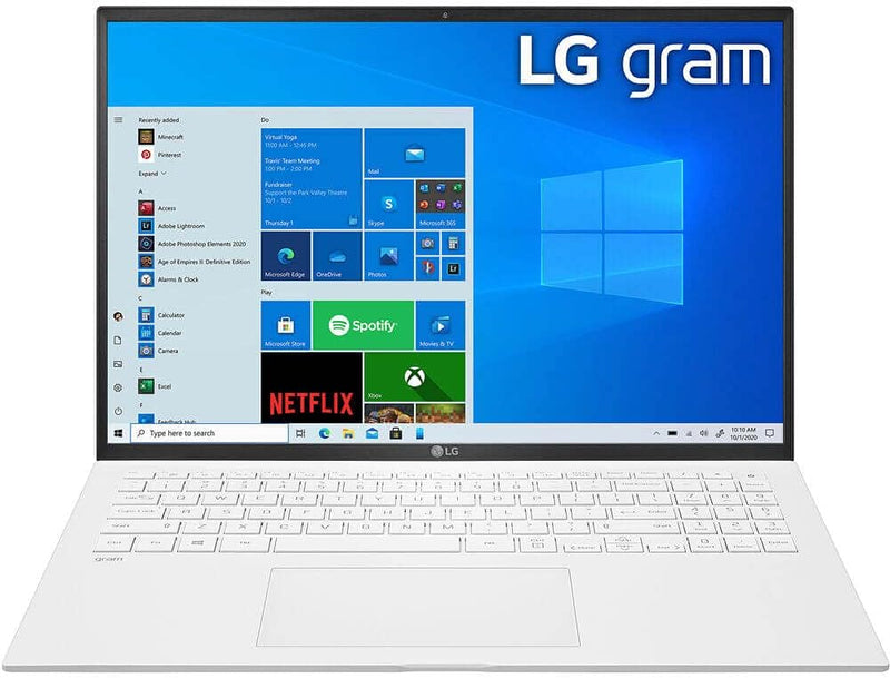 LG 16Z90P 16-Inch Gram Ultra Lightweight Laptop White — main product image