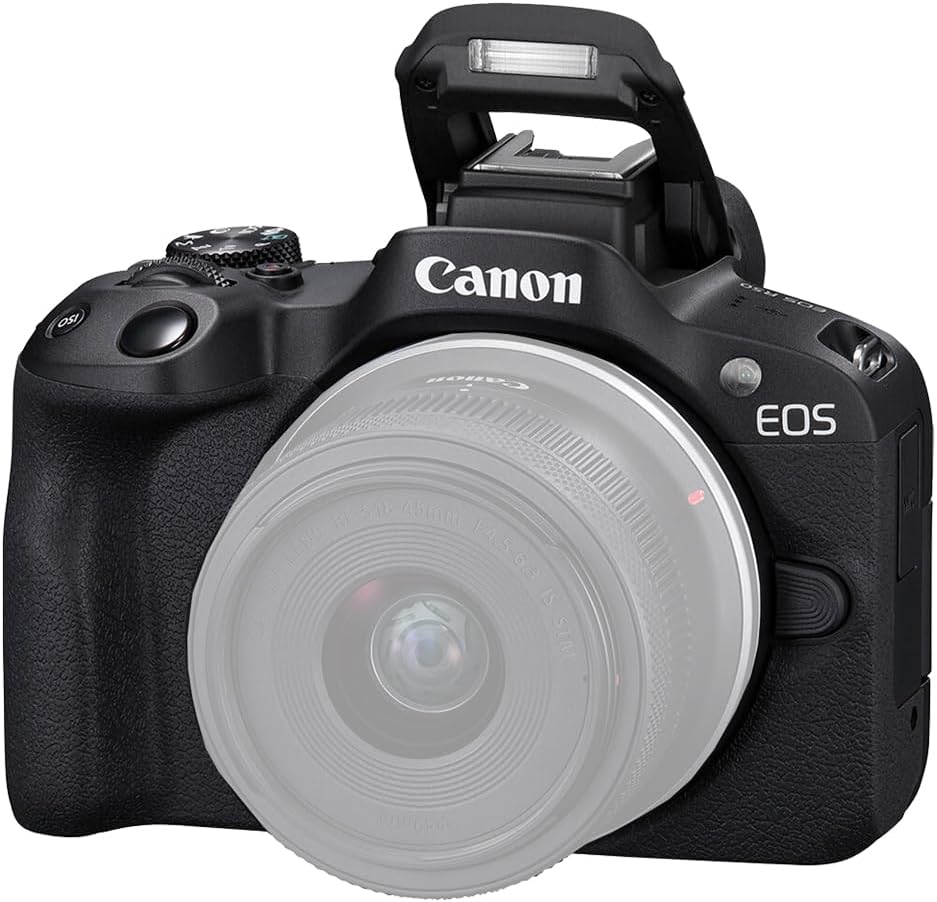 Canon 5811C012 EOS R50 Mirrorless Camera + 18-45mm Lens Bundle (Renewed)