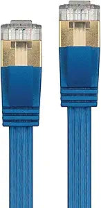 Monoprice 127782 SlimRun Cat6A STP Ethernet Patch Cable - 14ft Blue — main product image