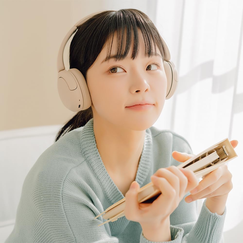 Sony WH-CH520 Wireless Headphones - Bluetooth, On-Ear, Beige