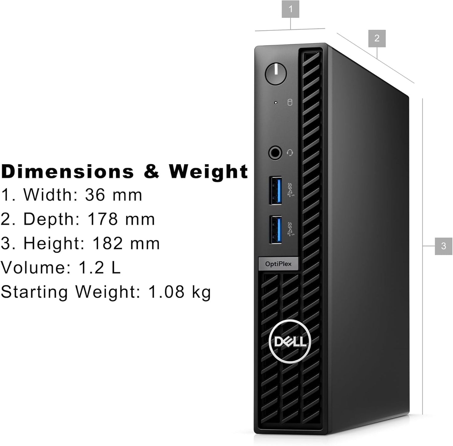 Dell 7010 MFF OptiPlex i5-12500T, 32GB, 1TB SSD Micro Desktop