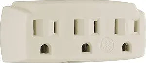 GE 54195 3-Outlet Wall Tap Extender Light Almond — main product image