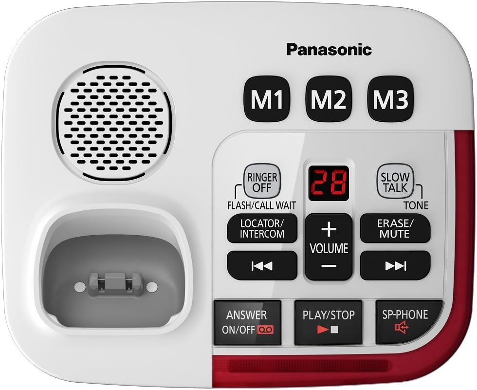 Panasonic KX-TGM420W Amplified Cordless Phone Answering Machine