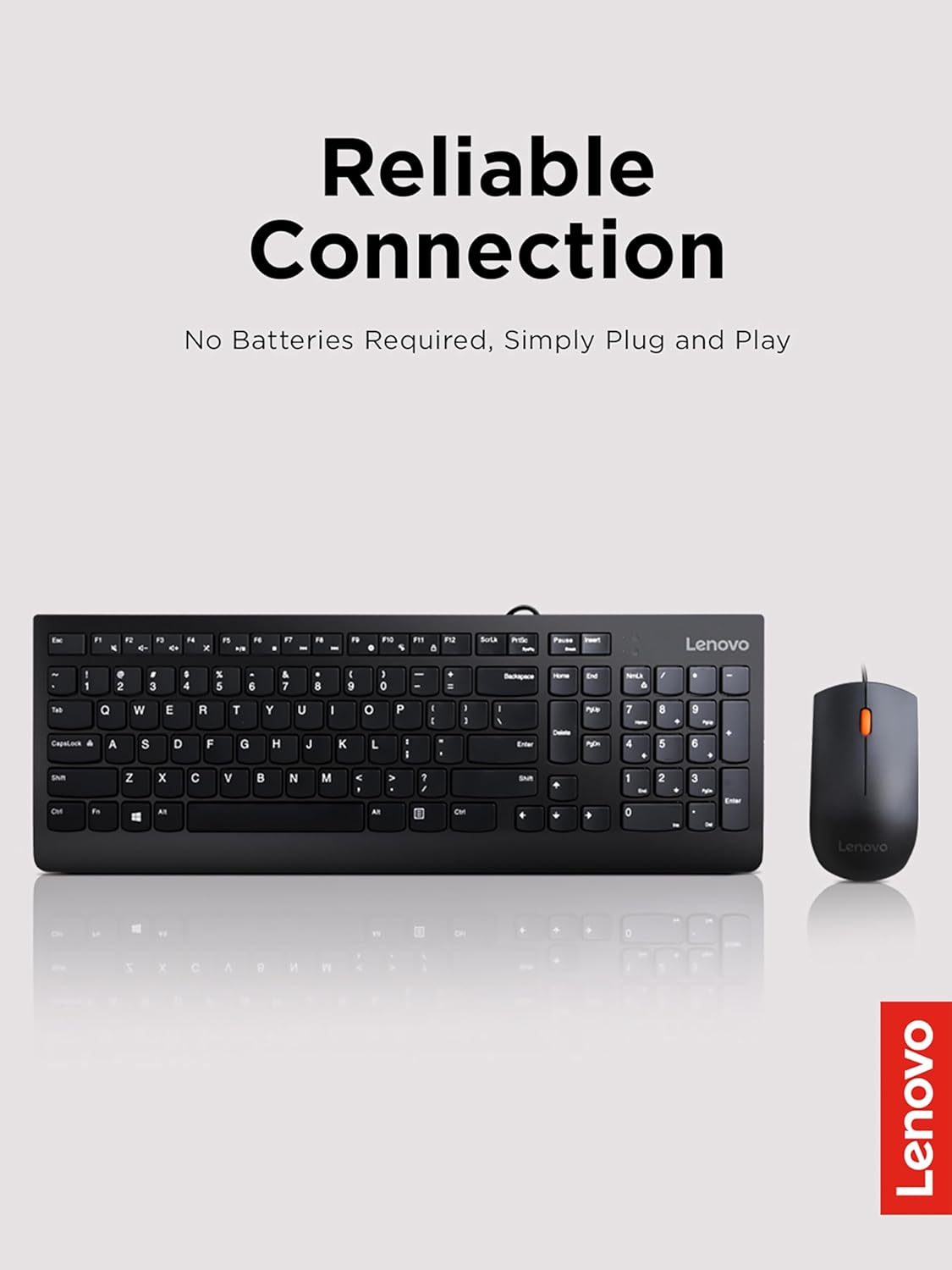 Lenovo GX30M39606 300 USB Wired Keyboard and Mouse Combo