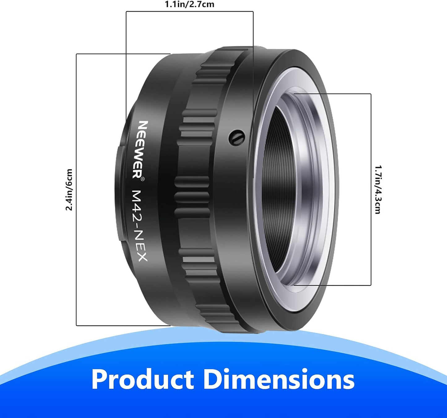 Neewer 10087427 Lens Adapter M42 to Sony E-Mount