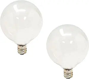 GE 44414 Decorative Globe Light Bulbs 2-Pack