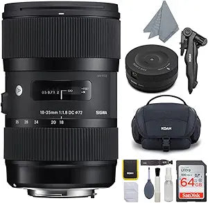 Sigma 210101_K8 18-35mm F1.8 Canon Lens Bundle