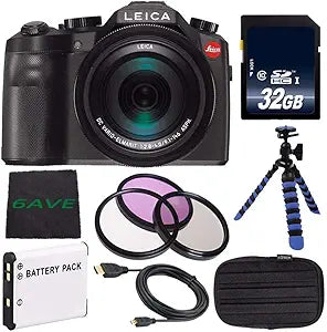 Leica LEIVLUXTYP114BK-12 V-LUX Digital Camera Bundle