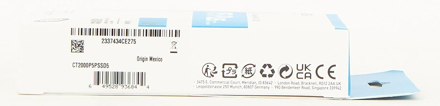 Crucial CT2000P5PSSD5 P5 Plus 2TB Gen4 NVMe SSD