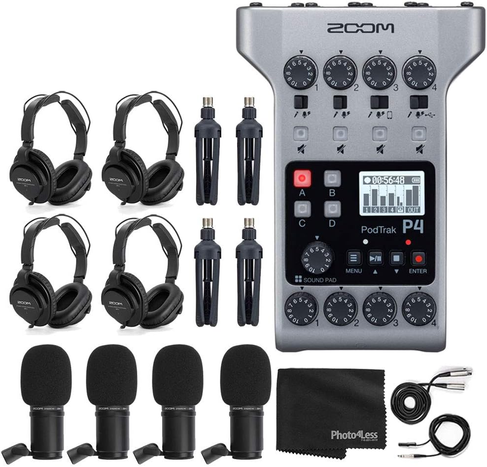 Zoom ZMP4K5 PodTrak P4 Podcast Recording Kit