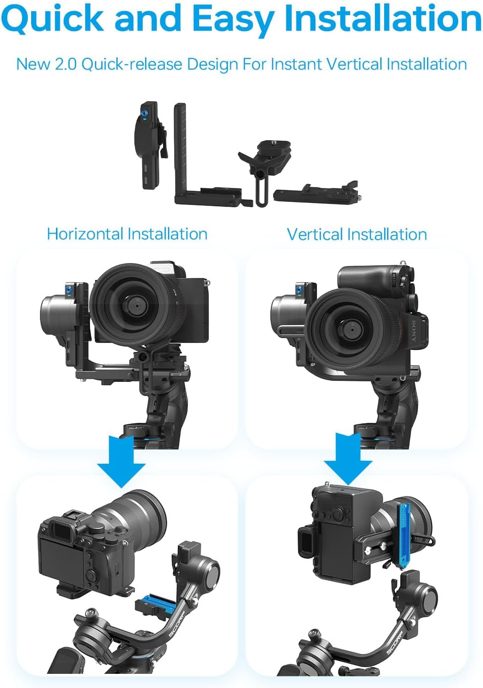 FeiyuTech PN-54T7-801Z SCORP 2 AI Camera Stabilizer