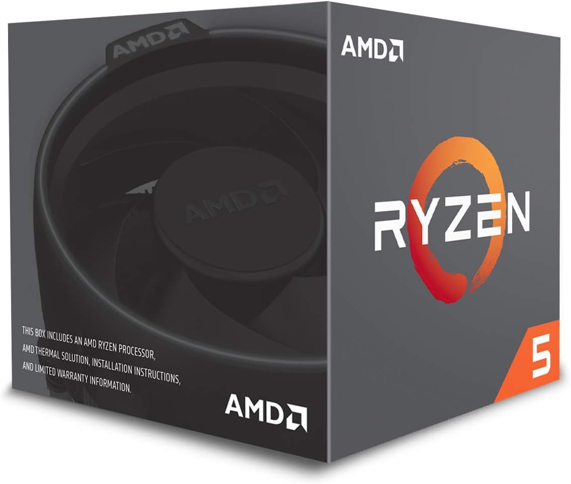 AMD YD1600BBAFBOX Ryzen 5 1600 CPU with Wraith Cooler