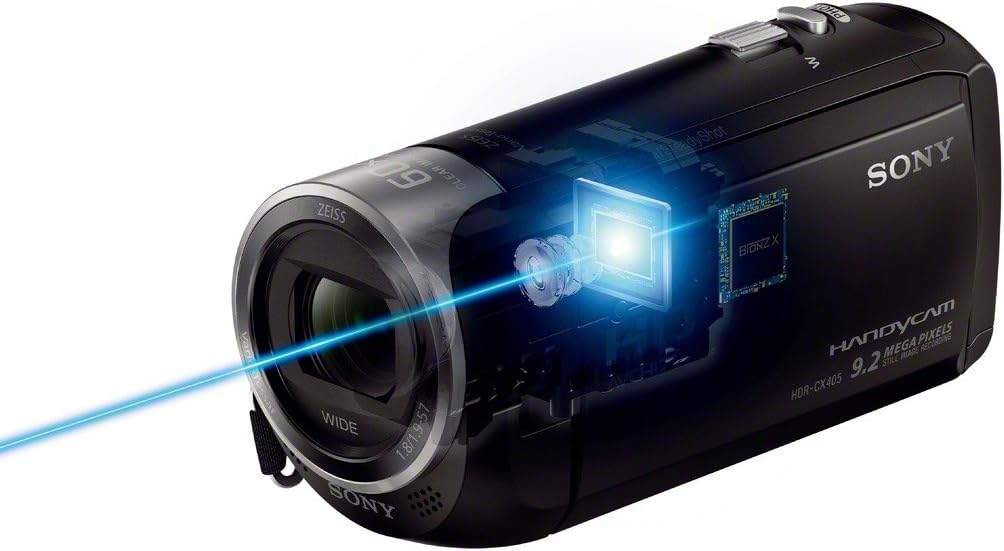 Sony HDRCX405/B Full HD Camcorder, 30x Zoom (Renewed)