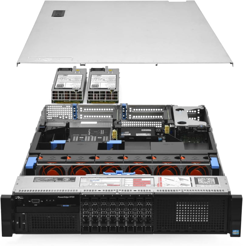 Dell PowerEdge R720 Server: Dual Xeon E5-2690, 192GB RAM (Renewed) — main product image