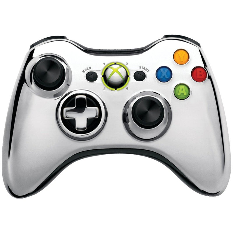 Microsoft ChromeSilver Xbox 360 Wireless Controller — main product image