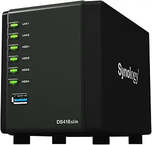 Synology FBA_DS416SLIM 4-Bay Compact NAS Dual-core
