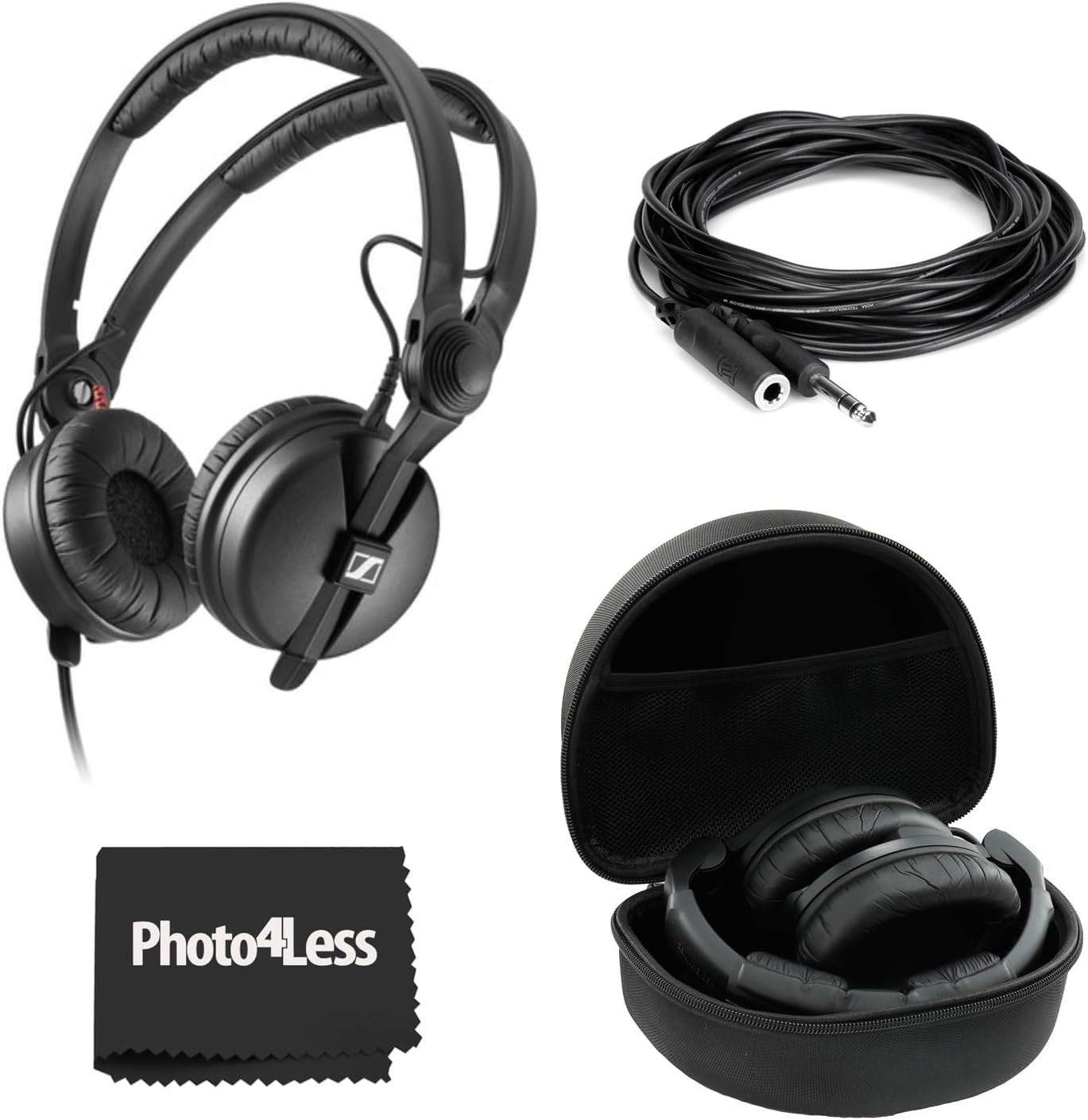 Sennheiser 506908 HD 25 Professional DJ Headphones Bundle