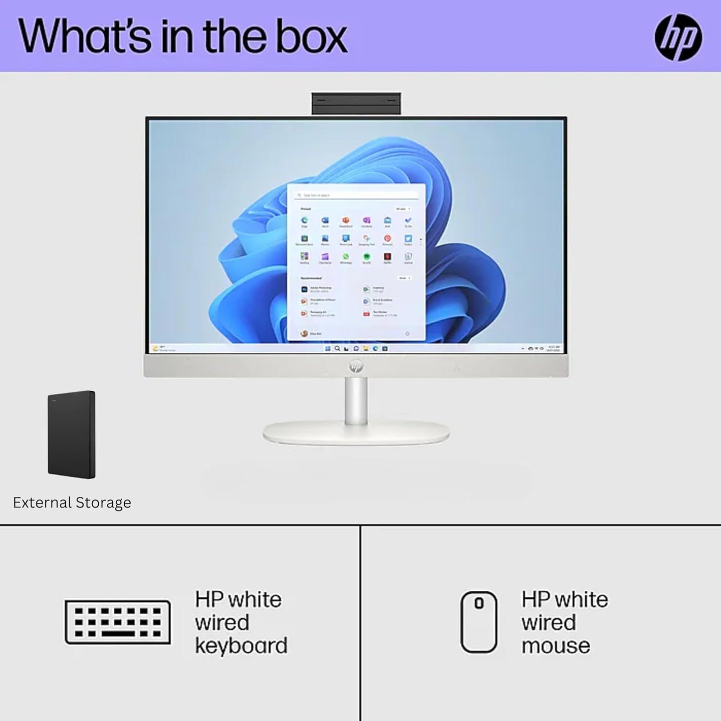 HP HP ALL IN ONE 22 Aura All-in-One Desktop: Celeron, 8GB RAM, 512GB+256GB