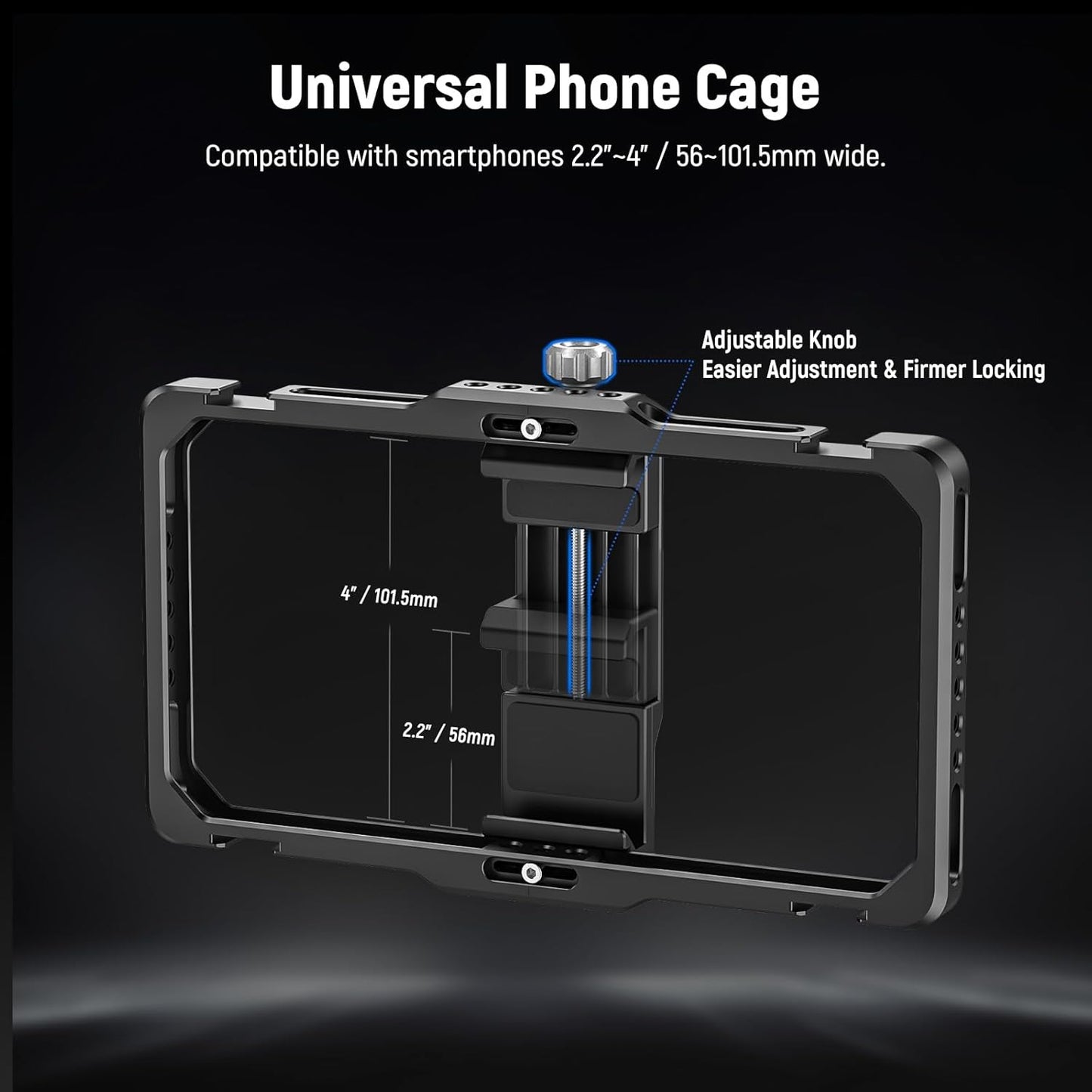 Neewer PA009E Phone Cage Video Rig with RGB Light Mic