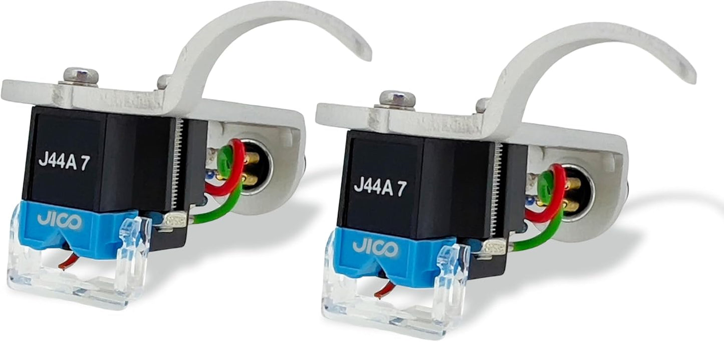Jico J-AAC0835 DJ Cartridge Silver Headshell 2-Pack