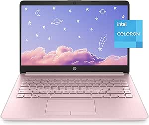 HP Premium 14-inch HD Laptop, Intel Dual-Core, 16GB RAM, 64GB Storage