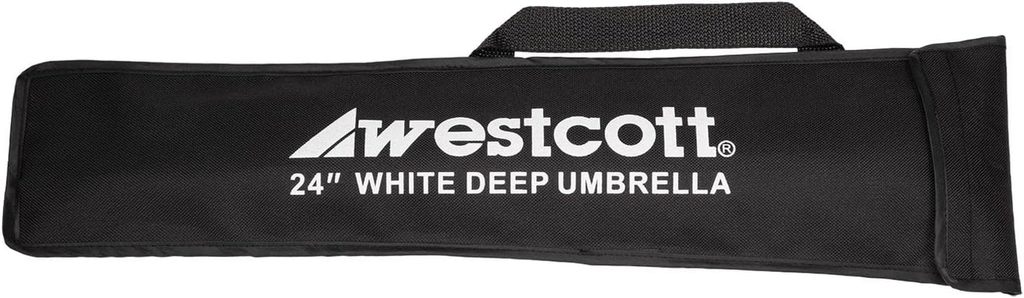 Westcott 5628 Deep White Bounce Umbrella 24"