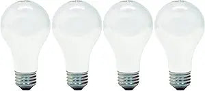 GE 66249 A19 General Purpose Light Bulb 4-Pack