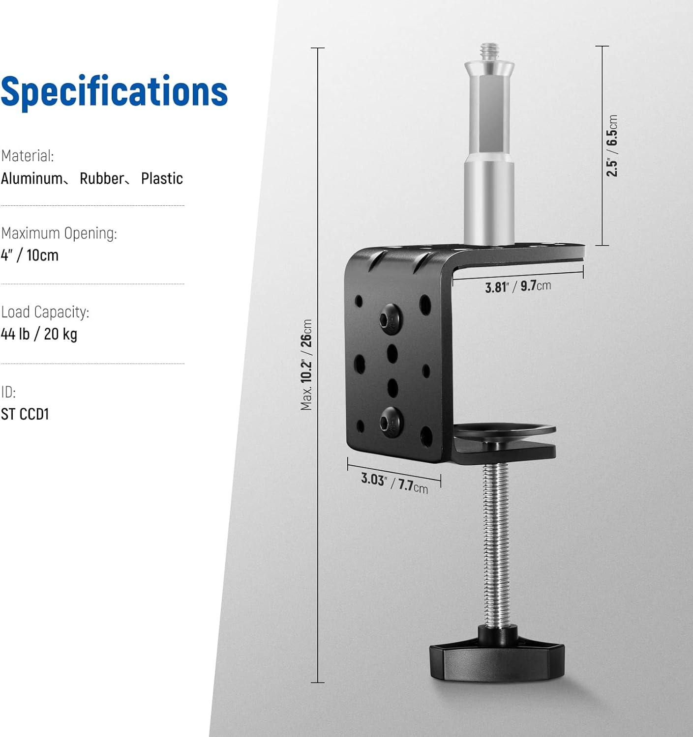 Neewer 10102449 2-Pack Heavy Duty C Clamp Mount