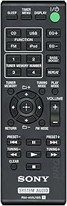 Sony A1970520A Remote Commander RM-AMU185