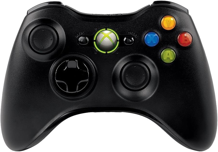Microsoft X853164-005-BULK-R Xbox 360 Wireless Controller Black Renewed