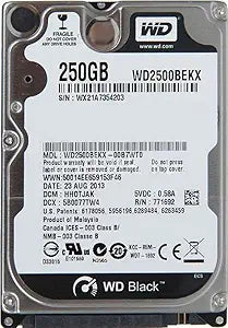 Western Digital WD2500BEKX 250GB Black 7200RPM HDD — main product image