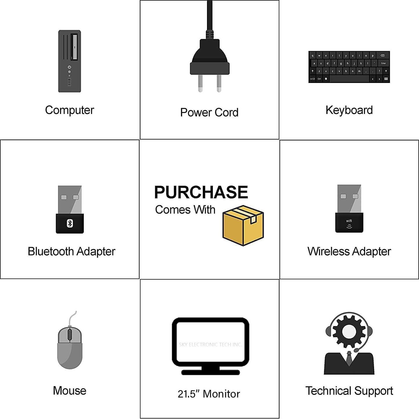 HP EliteDesk 800 G3 Mini Desktop PC 21.5" Monitor Bundle Renewed