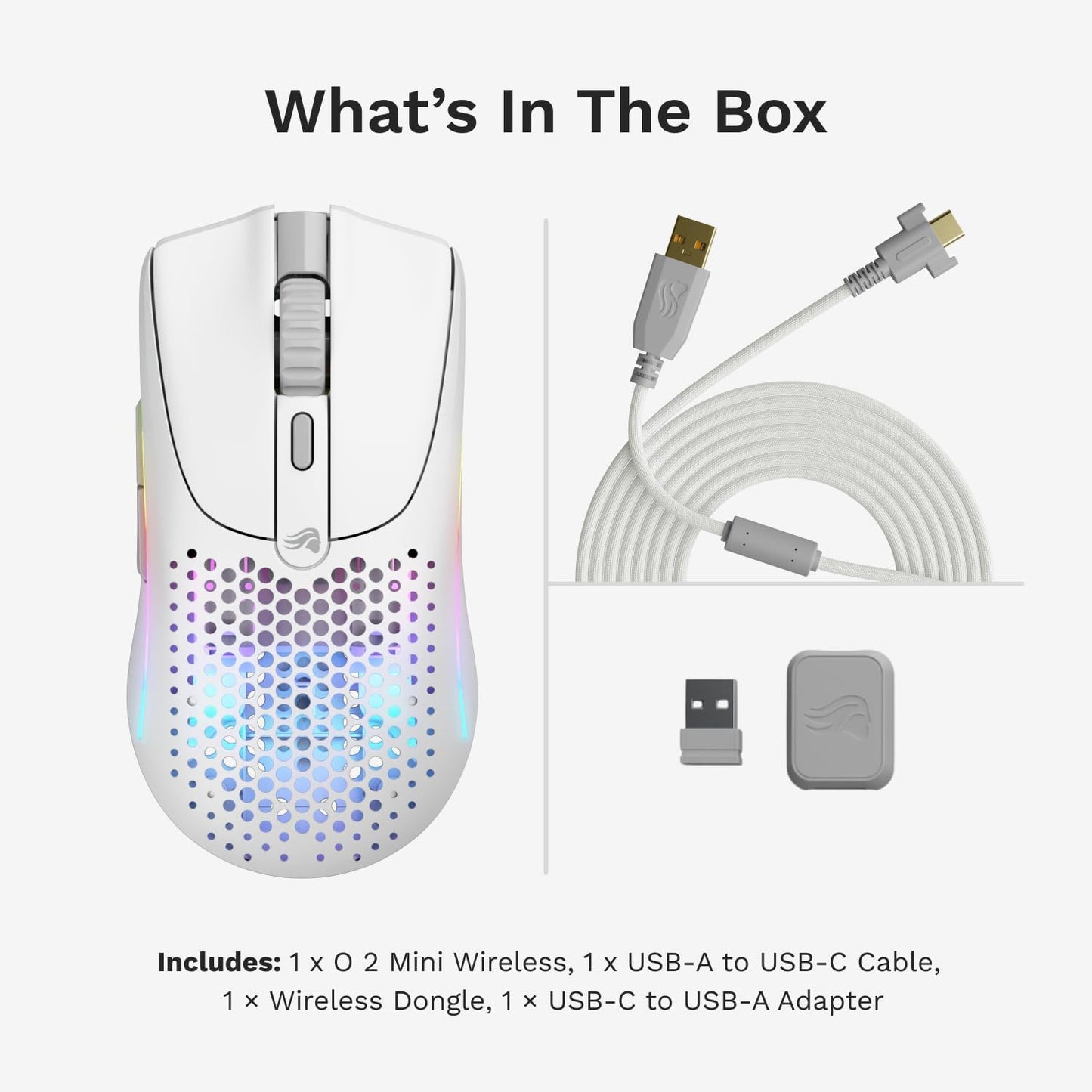 Glorious GLO-MS-OMWV2-MW Model O 2 Mini Wireless Gaming Mouse