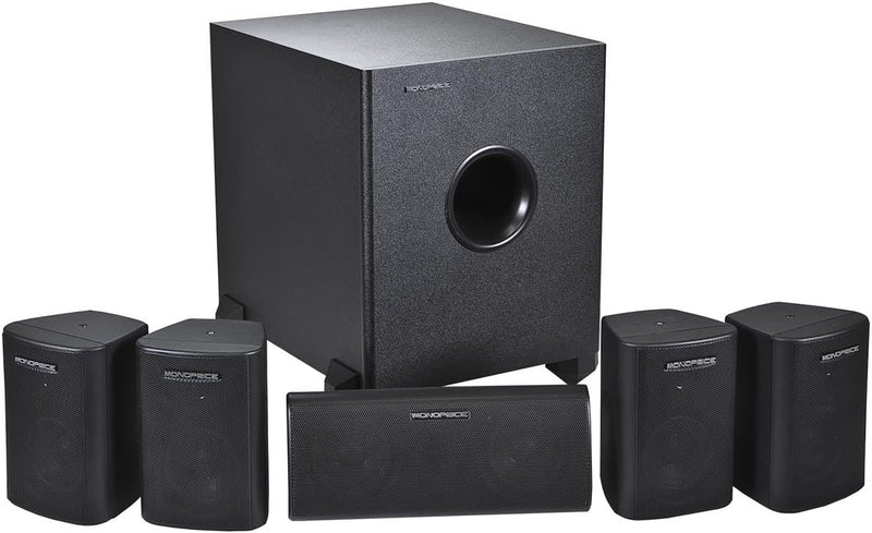 Monoprice 108247 5.1 Channel Home Theater Speaker System — main product image