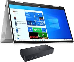 HP 24D77AV-4147-8028 Pavilion x360 i5 2-in-1 Laptop + D6000 Dock — main product image