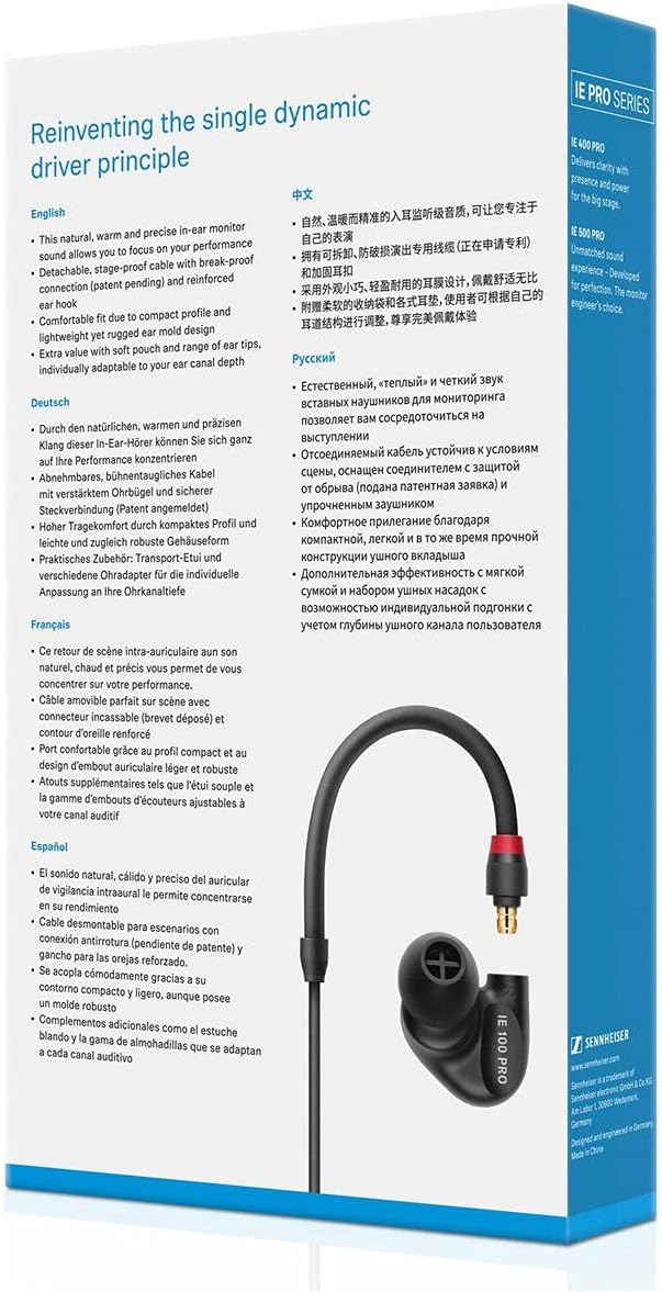 Sennheiser 100 PRO In-Ear Monitor Black Wired