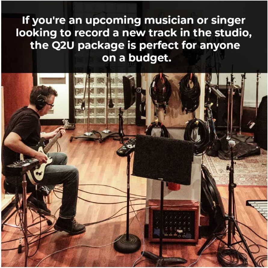 Samson Q2U USB Microphone Recording Podcasting Bundle