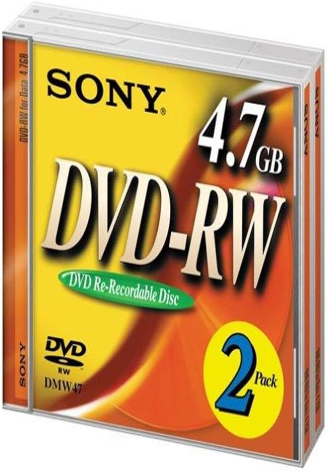 Sony 2DMW47L2 DVD-RW 4.7GB 2X Rewriteable (2-Pack)