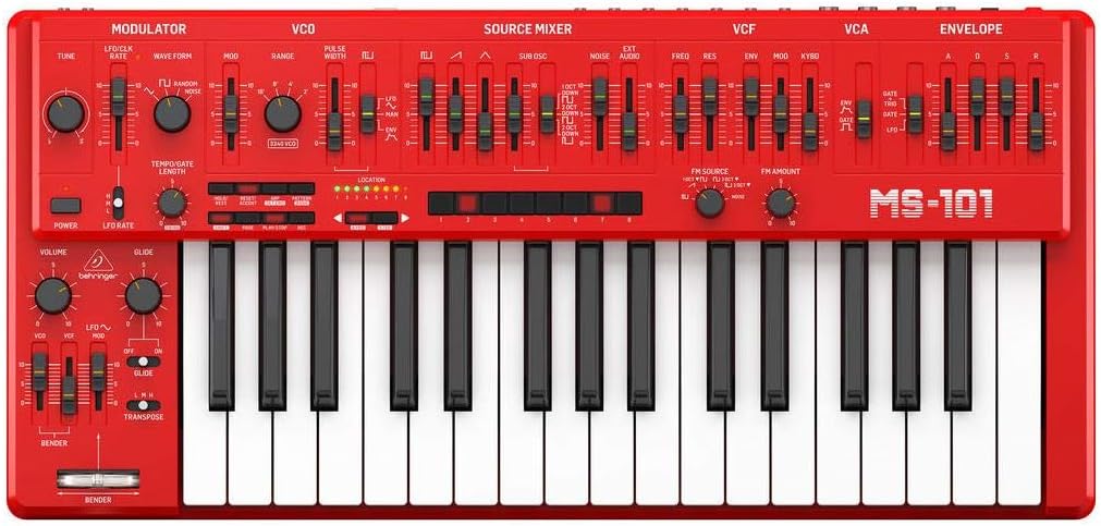 Behringer MS-1-RD Analog Synthesizer - Red