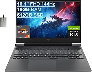 HP Victus Gaming 16.1" Ryzen 7 RTX 3050 Ti Laptop