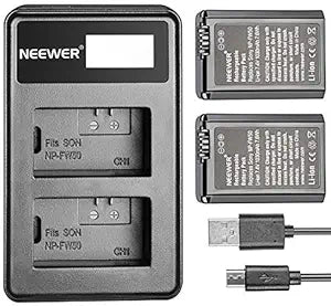 Neewer 90089520@@##1 FW50 Replacement Battery USB Charger Kit
