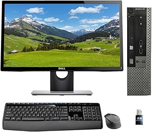 Dell Optiplex 780 USFF Desktop 3GHz 8GB 250GB SSD 24" Monitor Win10 Pro (Renewed)