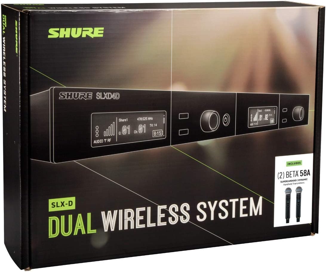 Shure SLXD24D/SM58-H55 Dual Wireless Handheld Microphone System