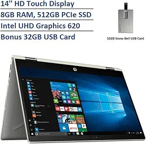 HP 14-cd19510cl x360 2-in-1 Touchscreen Laptop USB — main product image