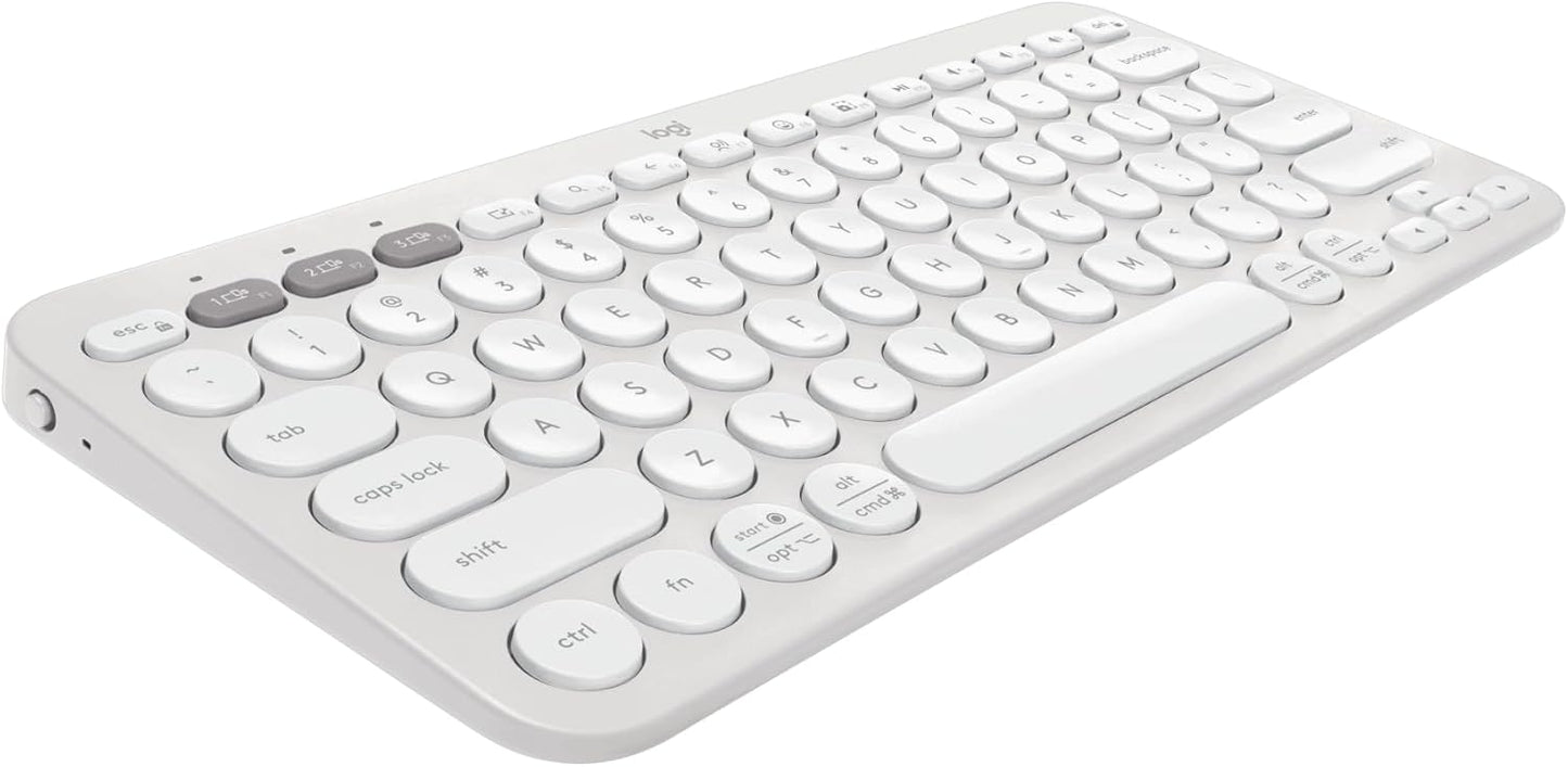 Logitech 920-011776 Pebble Keys 2 K380s Bluetooth Keyboard - White
