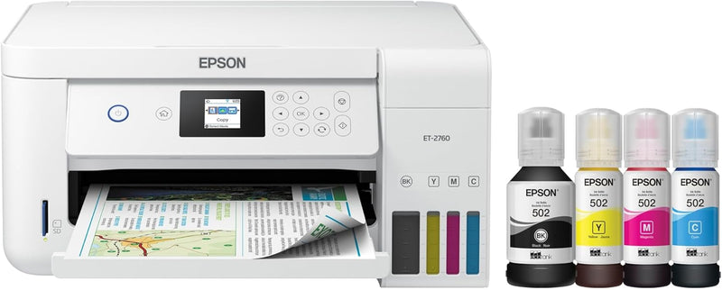 Epson ET-2760 White EcoTank Wireless All-in-One Printer — main product image