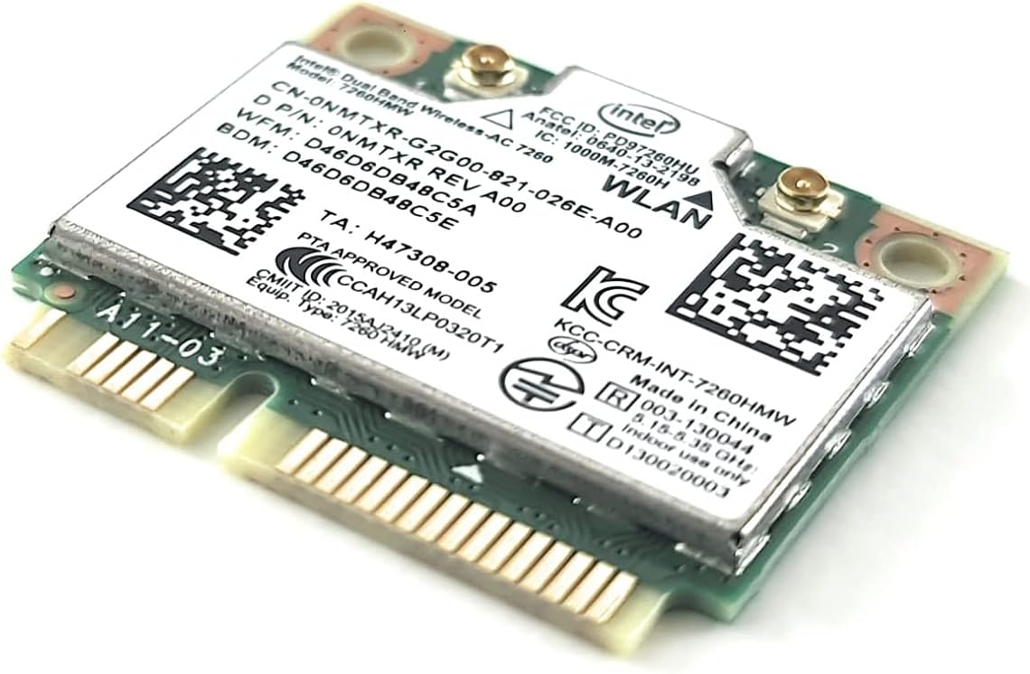Intel 7260HMW AN Dual Band AC WiFi Bluetooth Adapter